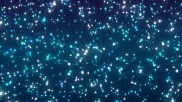 Loopbare blauwe glitter en sparkles — Stockvideo