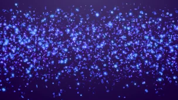 Loopable blue glitter and sparkles with slow motion — Stock Video