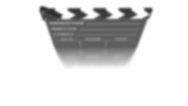 Klatschende Klöppel vor weißem Hintergrund — Stockvideo