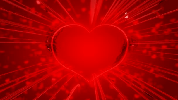 Saint-Valentin rouge forme de coeur et scintille 