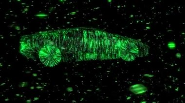 dönen supercar parçacıklar şekillendirme.