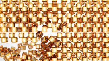 Golden bizimle koşuşturma ile düşme ve kaybolan Doları sembolü cubes.