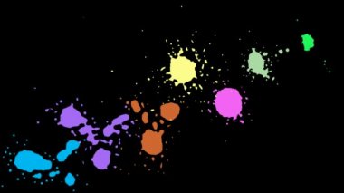 renkli lekeleri, lekeler ve üzerinde siyah lekeler. Alfa kanalı bulunur