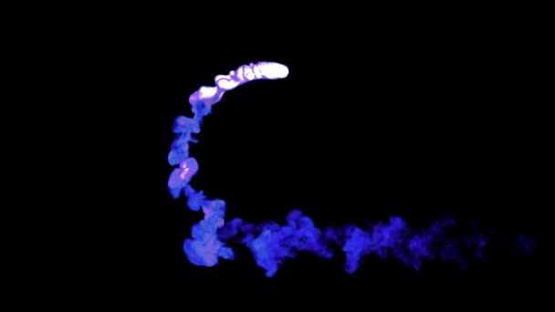 Синій абстрактний димовий струменевий цикл . — стокове відео