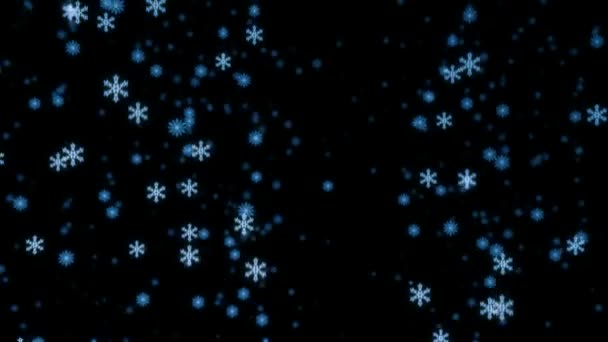 Loopable sněžení v noci — Stock video