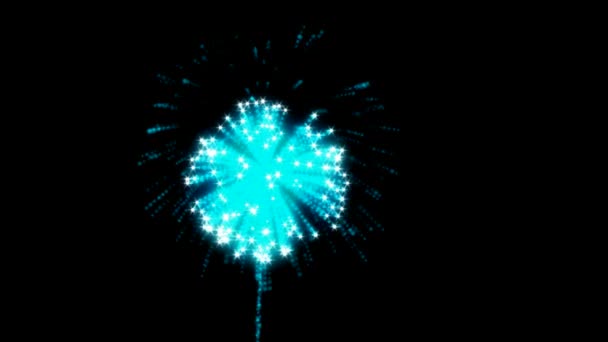 Loopable Fireworks with slow motion — Stock Video