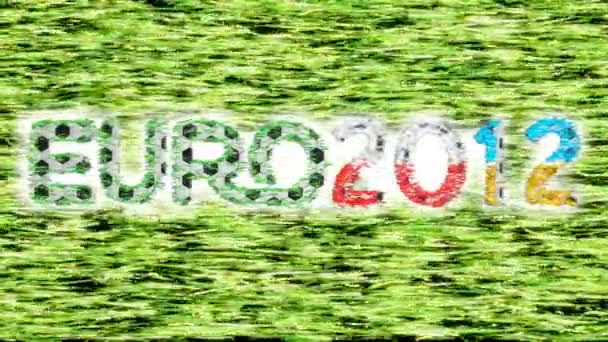 Campionato Euro 2012. Simboli sull'erba — Video Stock