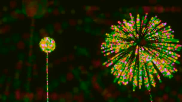 Boucle abstraite feux d'artifice avec fond coloré 