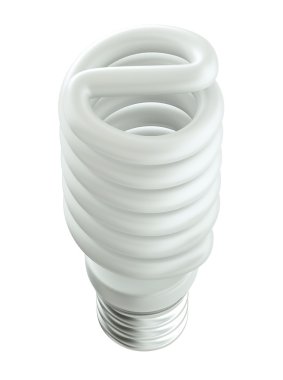 enerji verimli ampul izole üst yan görünüm