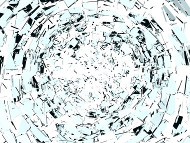 İmha: İzole kırık cam parçaları