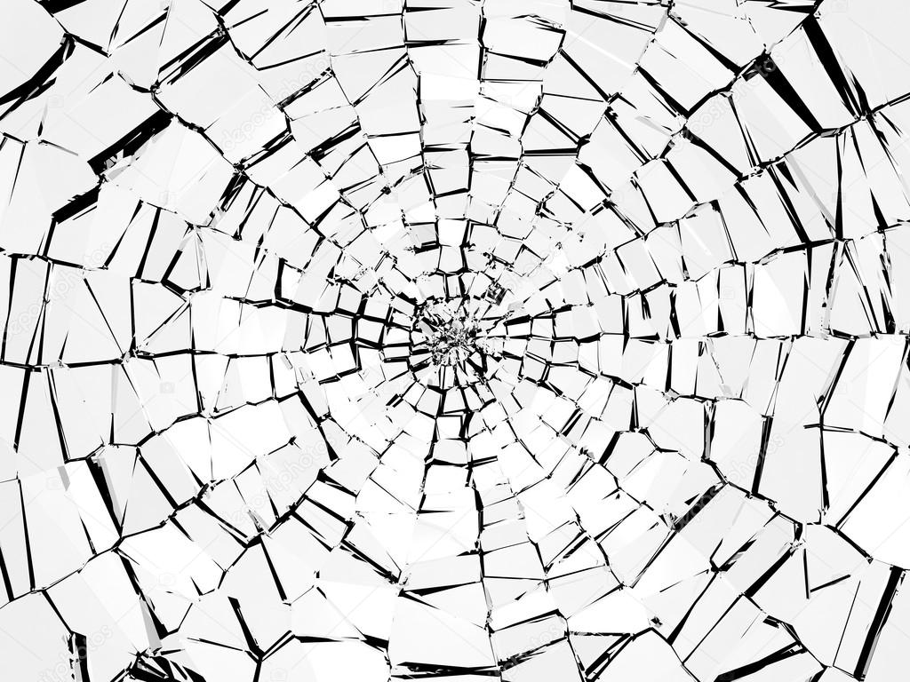 Damage and wreck: abstract broken glass pattern