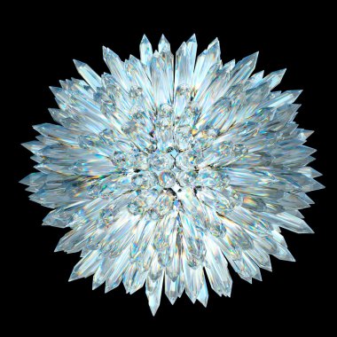 Mineraller: Kristal küre akut sütunlarla