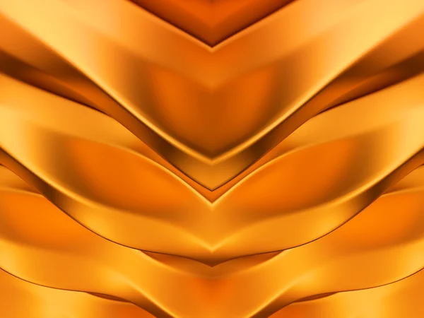 Goldene abstrakte symmetrische Wellenmuster — Stockfoto