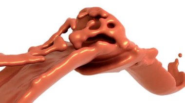 sıcak çikolata akışı yavaş hareket ile