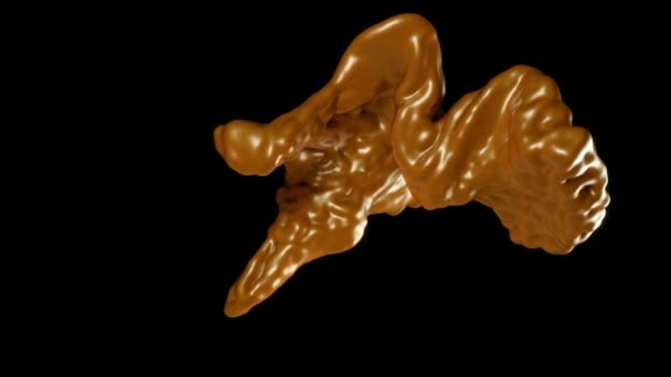 Warme chocolade of cacao plons met slow motion — Stockvideo