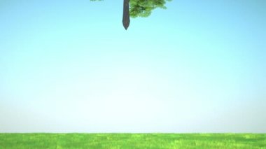 Şans: Soyut yonca ağaç yeşil glade çiçeklerle sopa