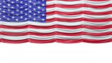 ABD sahte timsah bayrak perde yukarı