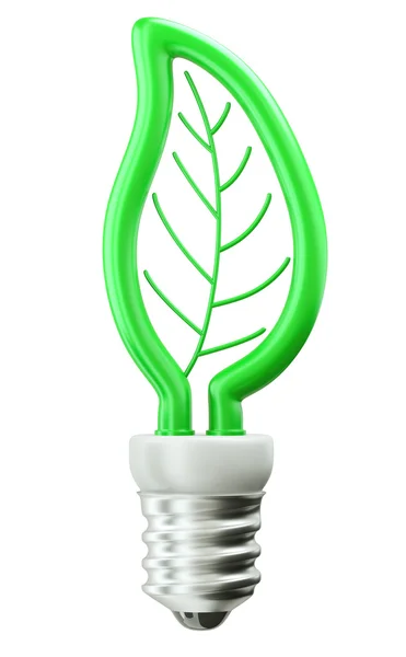 Technologie écologique : ampoule verte — Photo