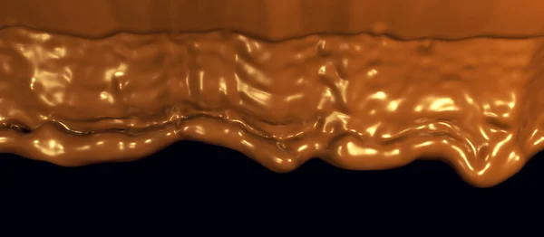Przepływ gorącej czekolady lub kakao, wypełniając ekran — Zdjęcie stockowe