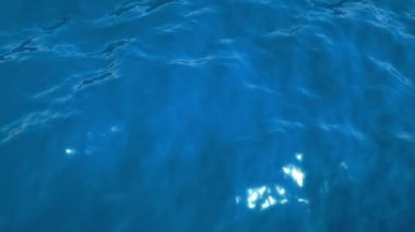 Okyanus: mavi su ripples ve yavaş hareket ile dalgalar