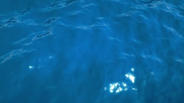 Ocean: blue water ripples and waves with slow motion — Stock Video