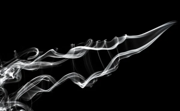 Abstraction: white smoke swirls pattern — Stock Photo, Image