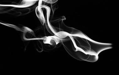 soyut beyaz duman desen ve kara üzerinde şekil