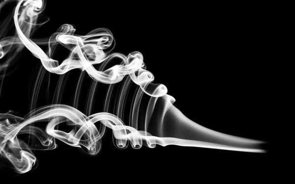 White abstraction: smoke pattern with curves — Stock Photo, Image