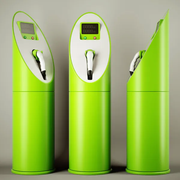 Carburant vert : groupe de bornes de recharge — Photo