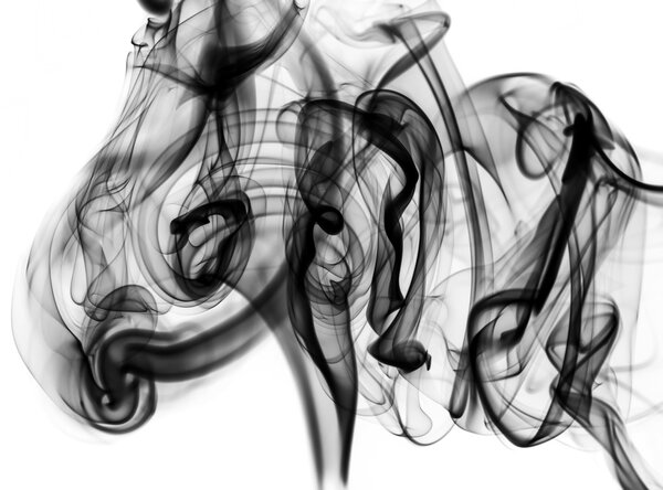 Mysterious: black smoke abstraction
