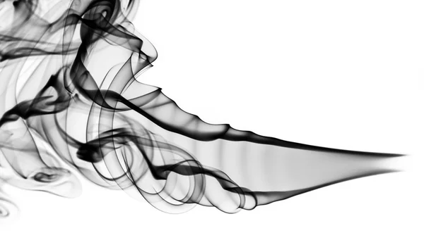 Patrón abstracto: forma de humo negro y curvas — Foto de Stock