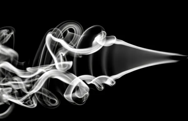 Abstract white pattern: smoke swirls and curves — Stock Photo, Image