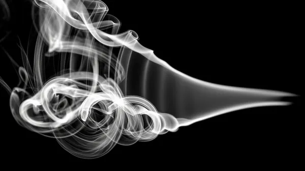 Modello di fumo astratto bianco e curve — Foto Stock