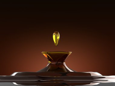 Alkollü içki sıçrama damlacık ile: konyak ya da viski