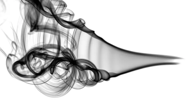黑色抽象烟雾模式和曲线 — 图库照片