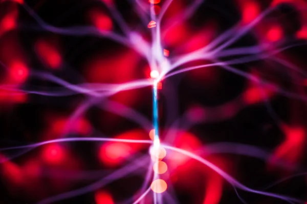 Science abstract: Plasma beams and traces in the dark — Stock Photo, Image