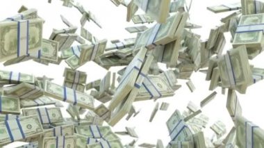 servet: dolar nakit ağır çekim saçılması beyaz