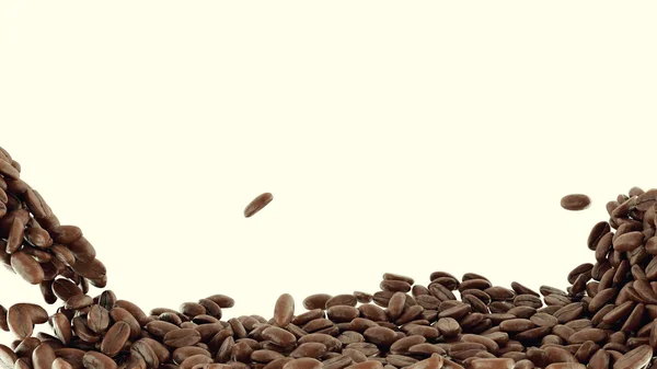 Mélange et chute de grains de café — Photo