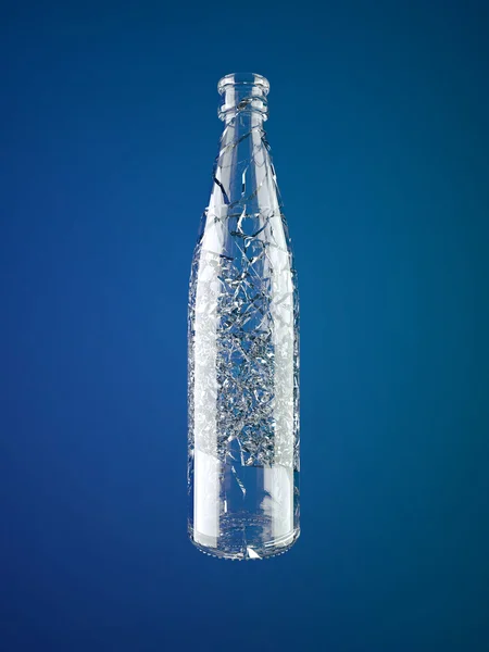 Shattered glass bottle — Stock Photo, Image