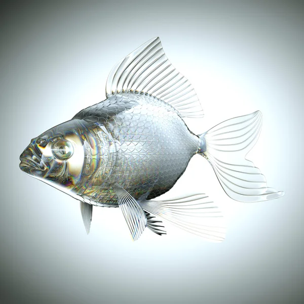 Glassy fish with scales and fins — Stock Photo, Image