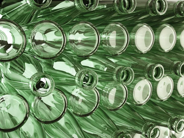 Lagerung vieler leerer Flaschen — Stockfoto