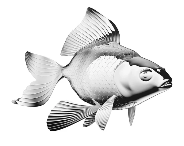 Chromium-plated goldfish — Stock Photo, Image