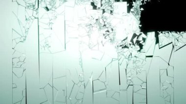 yavaş hareket ile kırık ve kırık cam.