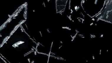 yavaş hareket ile kırık ve kırık cam