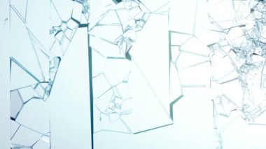 yavaş hareket ile kırık ve kırık cam.