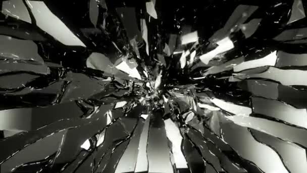 裂纹和破碎的玻璃 — 图库视频影像