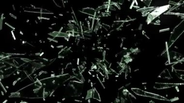 yavaş hareket ile kırık ve kırık cam