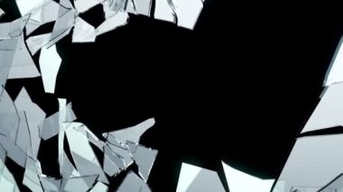 yavaş hareket ile kırık ve kırık cam