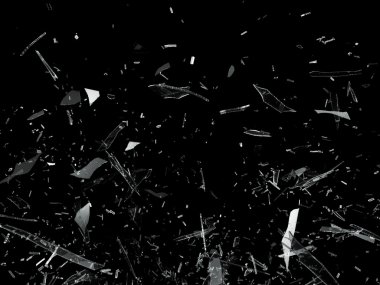 Pieces of Broken Shattered glass  clipart