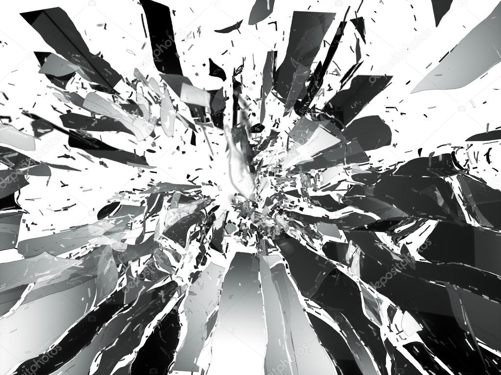 Shattered glass: sharp Pieces isolated